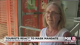 Las Vegas tourists react to mask mandate