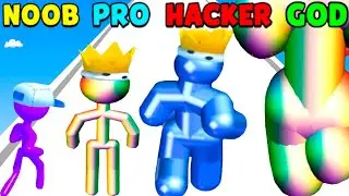 NOOB vs PRO vs HACKER vs GOD in Tall Man Run