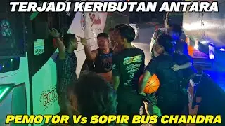 Terjadi Keributan Antara Pengendara Motor Dengan Sopir Bus Chandra Di Bukit Kodok Torgamba