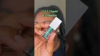 Elf Liquid Metallic Holiday Green Eyeshadow on Dark Skin #Shorts #blackgirlmakeup #beautyproducts