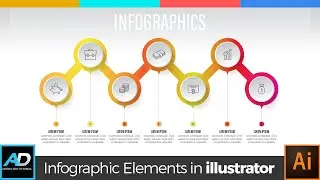 Infographic Elements Design template 012 | Adobe Illustrator 2021 Tutorial