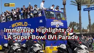 Crowd React Highlights of LA Rams Parade Rally Super Bowl LVI Los Angeles Rams Cooper Kupp OBJ