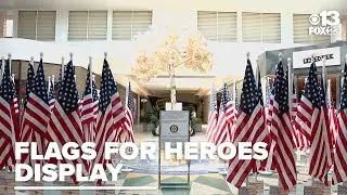 Maine Mall showcases patriotic Flags for Heroes display
