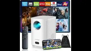 [Electric Focus]Projector with WiFi and Bluetooth, Native 1080P 15,000 Lumens 4K Supported