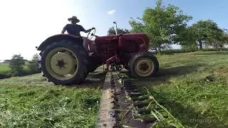 Porsche Super mit Mähwerk / Balkenmäher