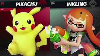 Super Smash Bros Ultimate Pikachu VS Inkling Girl