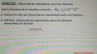 Comment calculer l'élasticité de substitution entre les facteurs