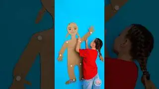 Create a huge cardboard human! A fun exploration of the body! 😍 #kidsvideo