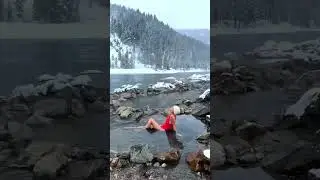 Hot Springs in Idaho during the winter was one of our favorite experiences ❄️♨️🧖🏼&zwj;♀️ #winter #travel