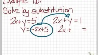 solve a parallel system by substitution