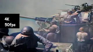 [4k, 50 fps Colorized ] Kamikaze WW2 1945 Okinawa