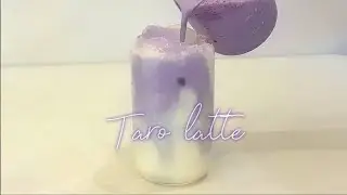 💜 Taro latte 💜 #purple #2024 #taro #latte #recipe #tiktok #drinks #easy #asmr #trend