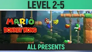 Mario vs. Donkey Kong - Level 2-5 - All Presents / Gifts (Donkey Kong Jungle)