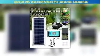 Today Only 50W 800L/H Brushless Solar Power Water Pump Set Ultra-quiet Submersible Water Pump Motor