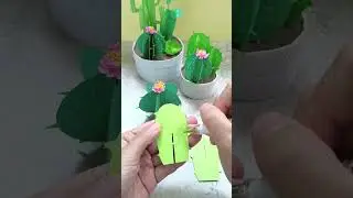 DIY Paper Cactus |3D Cute Paper Plants Home decor | Easy Paper crafts 植物殺手救星！如何用紙做可愛療癒的多肉植物仙人掌