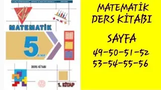 5.SINIF MATEMATİK DERS KİTABI SAYFA 49-50-51-52-53-54-55-56 // 5.SINIF MATEMATİK 1.KİTAP