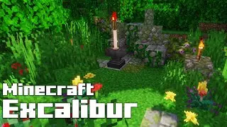 Unlock the Legend: Build Excalibur in Stone in Minecraft! #minecraft