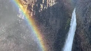 Disko Island Waterfall & Rainbow | Greenland | Lindblad Expeditions