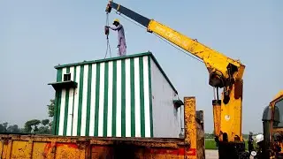 container office install by crane 🏗️:2025