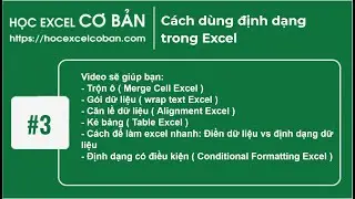 Học Excel cơ bản | #3 Cách dùng định dạng trong Excel