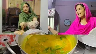 Bache Hoye Salan Se Banaya Dalcha 😋 tanki Me Bhara Atta #subscribe ##viralvideo #vlog 