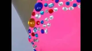 Coral Bikini - Matte Lycra With Crystal Connectors and Coloured Crystals