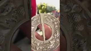An Important Antique Georgian Scottish Sterling Silver Annular Plaid Cloak Clasp - Edinburgh 1826