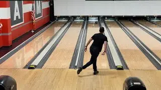 Bowling ASMR. Sport shot practice league. 34’ Wolf (week 1). This pattern is tough!