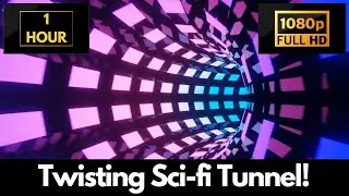 Twisting Sci fi Tunnel Screensaver &ndash; 1 HOUR Satisfying Background Video & Wallpaper!