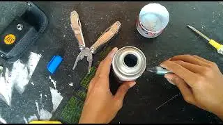 DIY || Membuat Kompor Dari Bekas Kaleng Cat Semprot || Bisa Untuk Camping || Bahan Bakar Spiritus