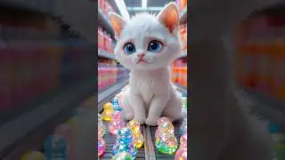 Bubble Bath Magic with a White Kitten 🫧🐱✨ #cat #cute #pet