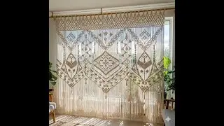 Crochet curtain, macrame, 4