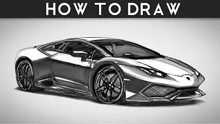 HOW TO DRAW a Lamborghini Huracan - Step by Step | drawingpat