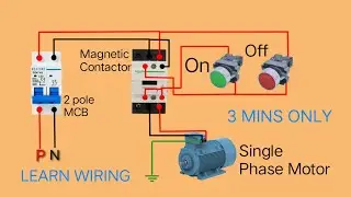 Single Phase Motor Wiring with Magnetic Contactor Diagram