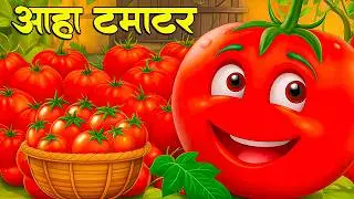 आहा टमाटर - Aaha Tamatar Bade Mazedar | Hindi Nursery Rhymes And Kids Song | Riya Rhymes