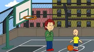 Caillou Throws a Basketball at his Dad and gets Grounded