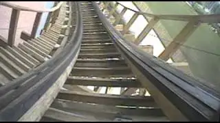 Troy Wooden Roller Coaster Front Seat POV Onride Great Coasters Toverland Netherlands