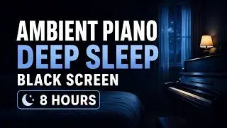 8 Hour Deep Sleep Piano (Black Screen) 🎹🌙 | Anxiety Relief & Soft Pads