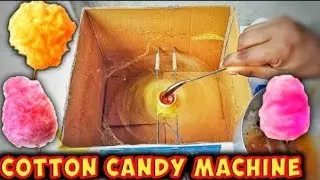 how to make cotton candy machine with cardboard |cotton candy machine at home |THEMR.CRAZY 