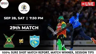 CPL 2024: Saint Lucia Kings vs Guyana Amazon Warriors 29th Match Prediction, Live Session