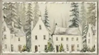 Cozy Winter Village Screensaver | Relaxing Ambient