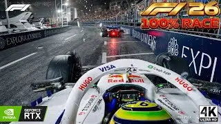 F1 2026 – Red Bull RB26 🌧️ Night Street Race | 100% Race | Wet Conditions | 4K RTX