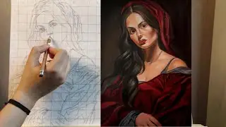 Grid Method Portrait | Realism Oil Painting Process from Sketch to Finish