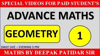 GEOMETRY CLASS  #1 FOR MP JAIL PRAHARI/UP POLICE/DELHI POLICE/ RJ POLICE। BY DEEPAK PATIDAR SIR