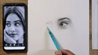 How to Draw realistic portrait | Drawing Janhvi kapoor | Ep. 01