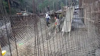 hydropower construction headworks#nepal#hydropower#civilengineering #civil#works#project#shorts