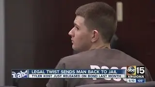 Legal twist sends Arizona man back to jail