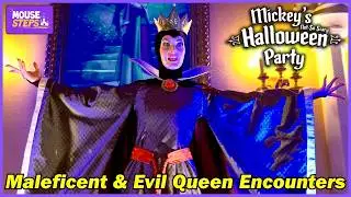 Maleficent and Evil Queen Encounter at Mickey’s Not-So-Scary Halloween Party 2026