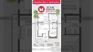 32 x 38 ground floor house plan under 1060 square feet | Link in description