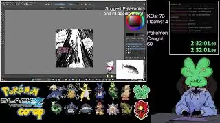 (Drawing Pokemon Requests!) POKEMON BLACK AND WHITE 2 BLIND | PART 12